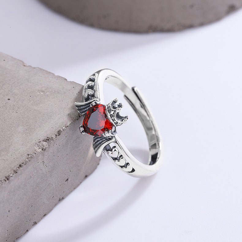 French Personality Love Crown Ring - AmiraMart