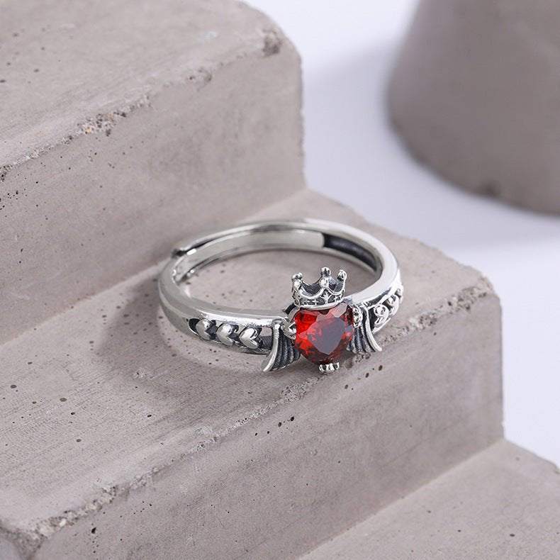 French Personality Love Crown Ring - AmiraMart