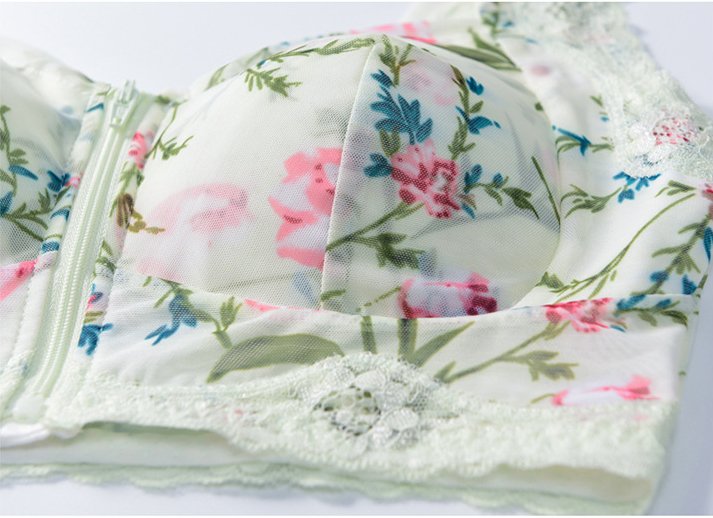 Front button zipper middle - aged women bra - AmiraMart