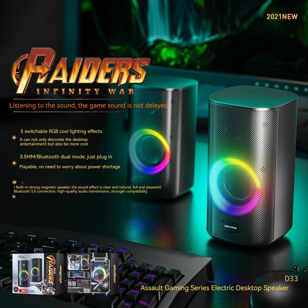 Game Colorful E-sports Desktop Bluetooth Speaker - AmiraMart