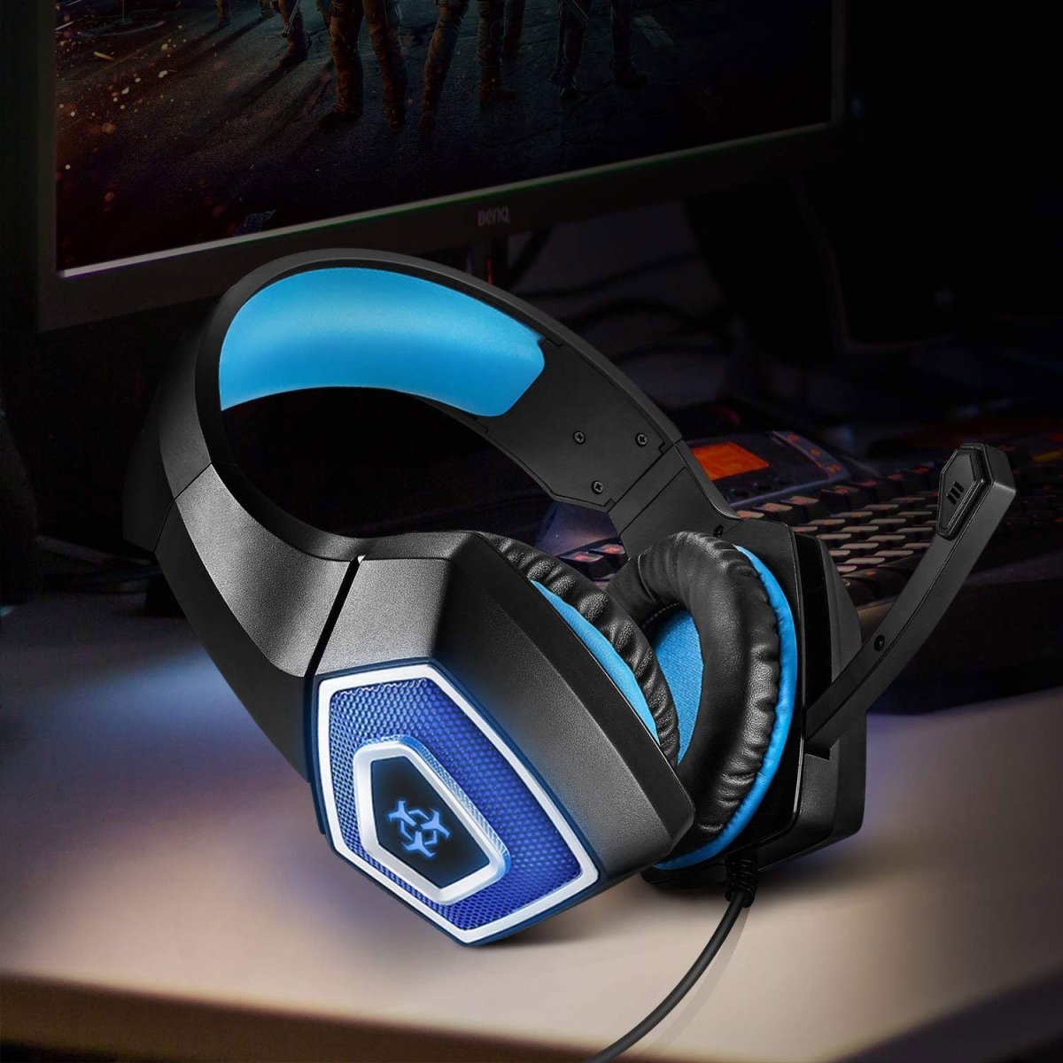 Gaming Headset RGB Lighted Wired Headset - AmiraMart