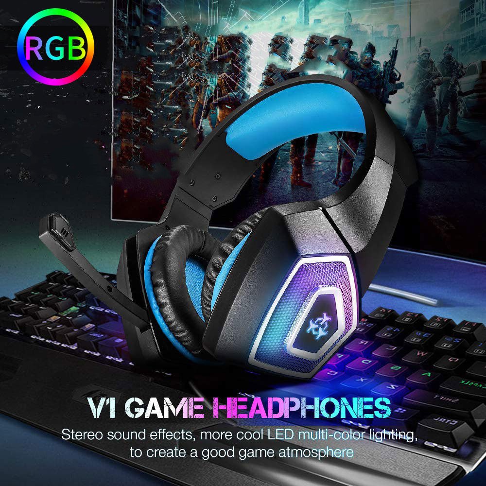 Gaming Headset RGB Lighted Wired Headset - AmiraMart