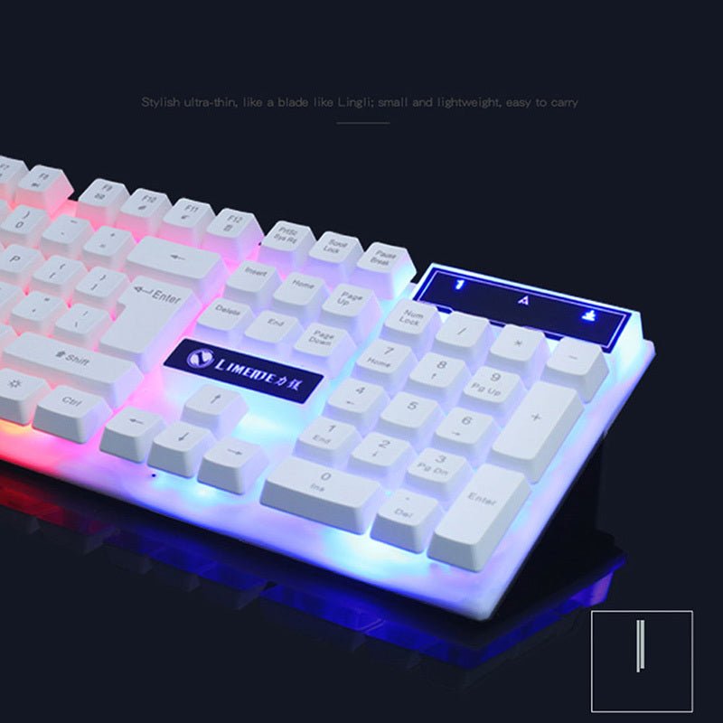 Gaming Keyboard Mouse Glowing Set - AmiraMart
