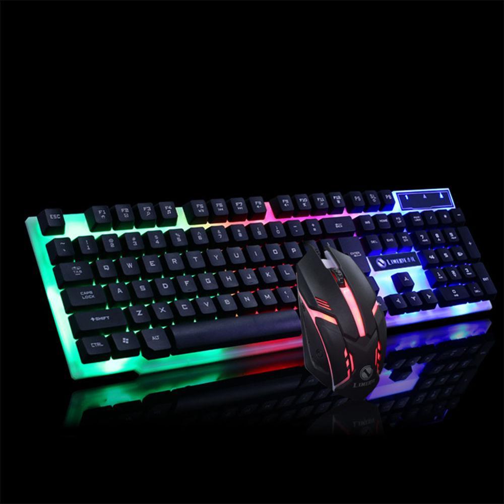 Gaming Keyboard Mouse Glowing Set - AmiraMart