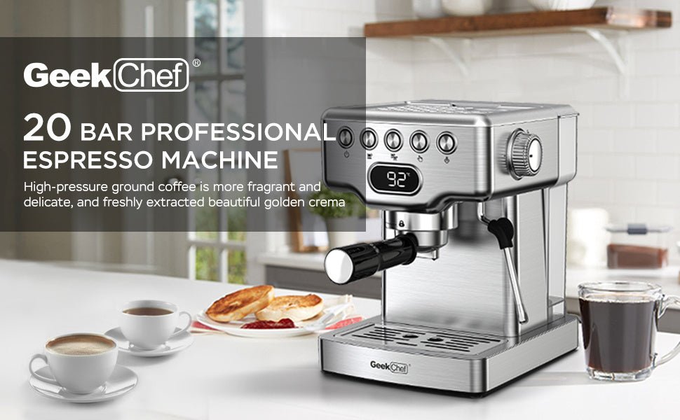20 Bar Espresso Machine With Milk Frother - AmiraMart