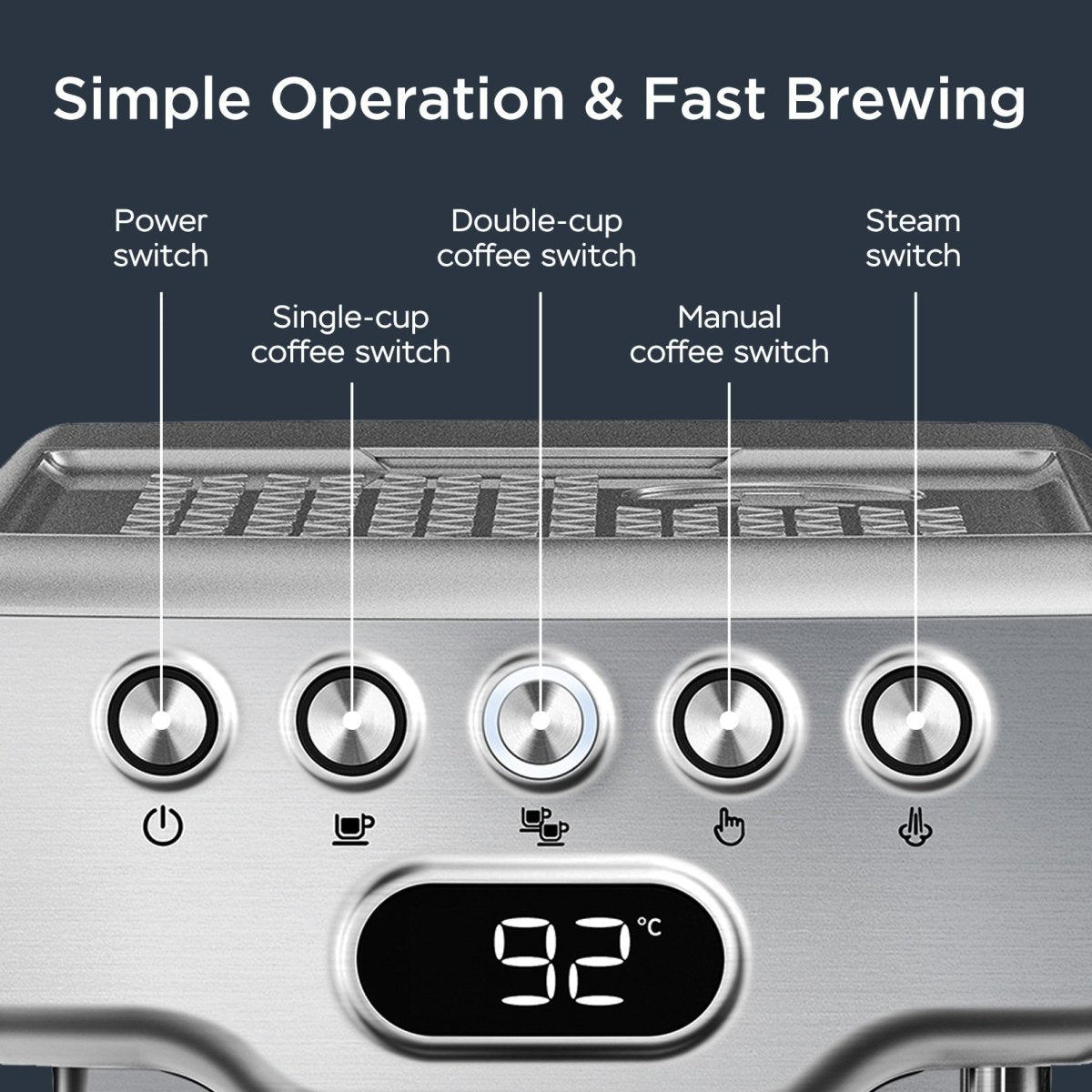 20 Bar Espresso Machine With Milk Frother - AmiraMart