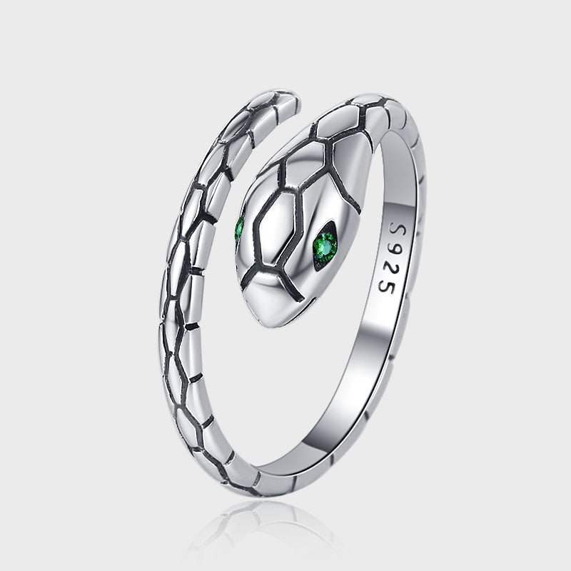 Green Snake Eye Ring | Bold & Mysterious Statement Jewelry - AmiraMart