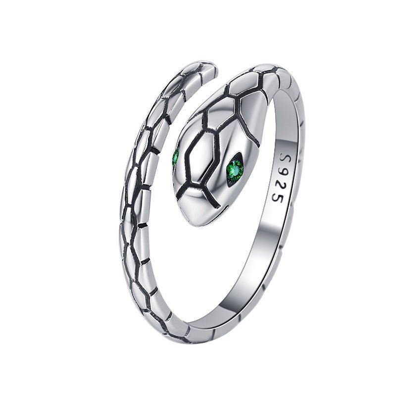 Green Snake Eye Ring | Bold & Mysterious Statement Jewelry - AmiraMart