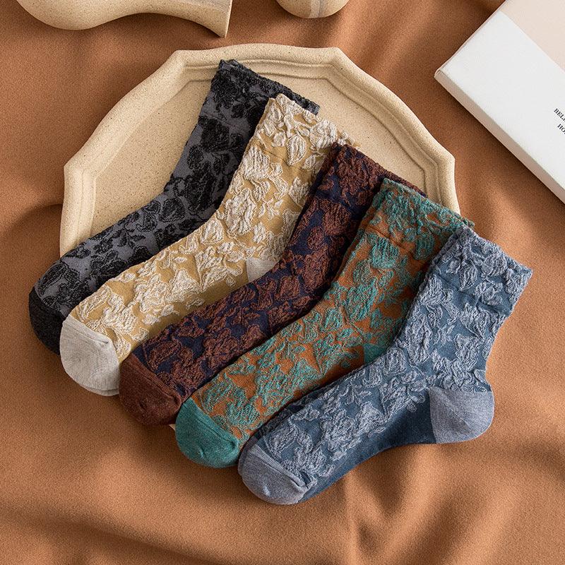 Harajuku Retro Embroidery Spring Kawaii Cute Socks - AmiraMart