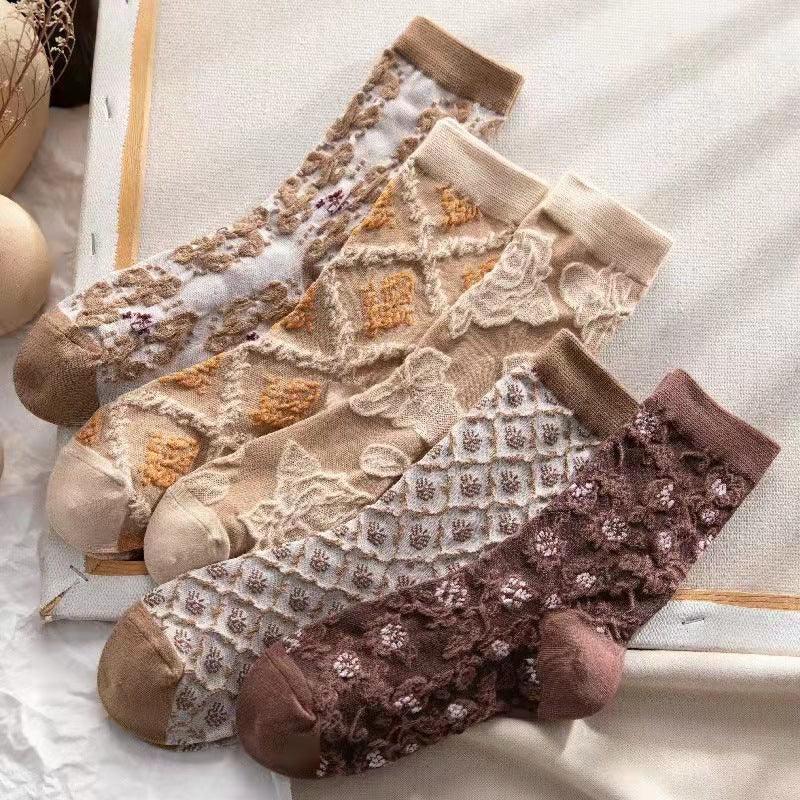 Harajuku Retro Embroidery Spring Kawaii Cute Socks - AmiraMart