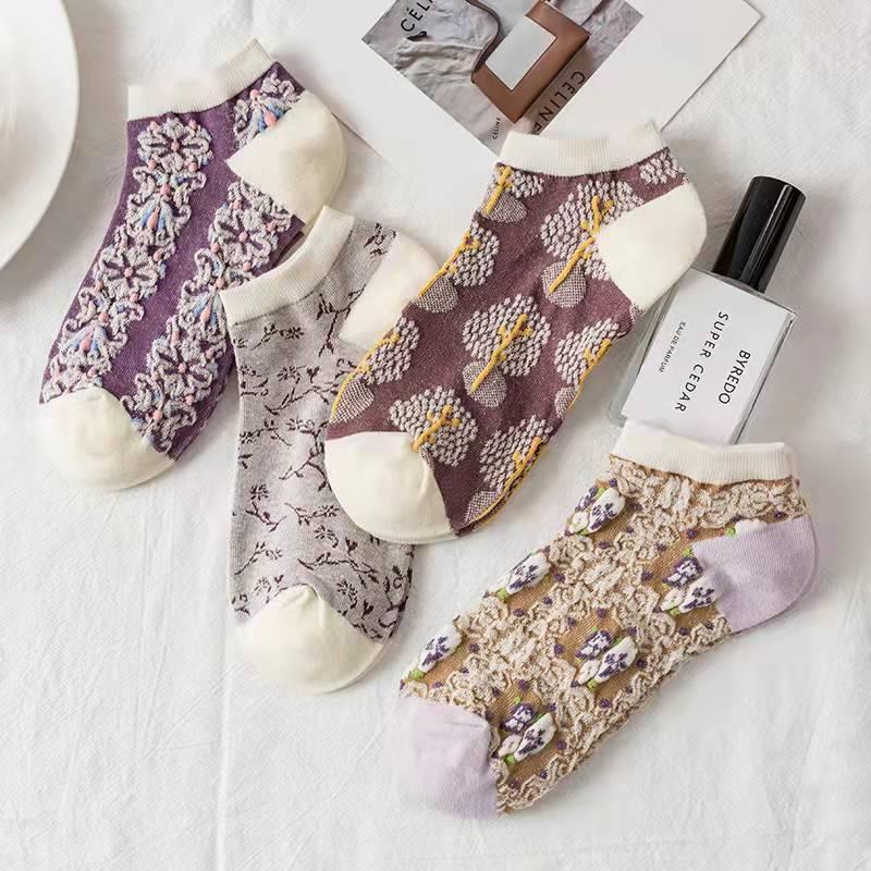 Harajuku Retro Embroidery Spring Kawaii Cute Socks - AmiraMart