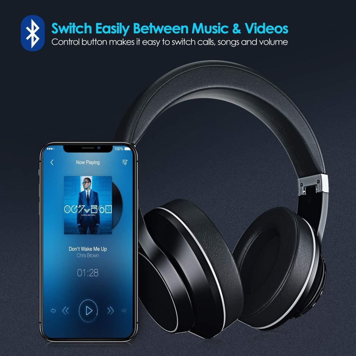 Headworn Sports Noise Cancelling Bluetooth Earphones - AmiraMart