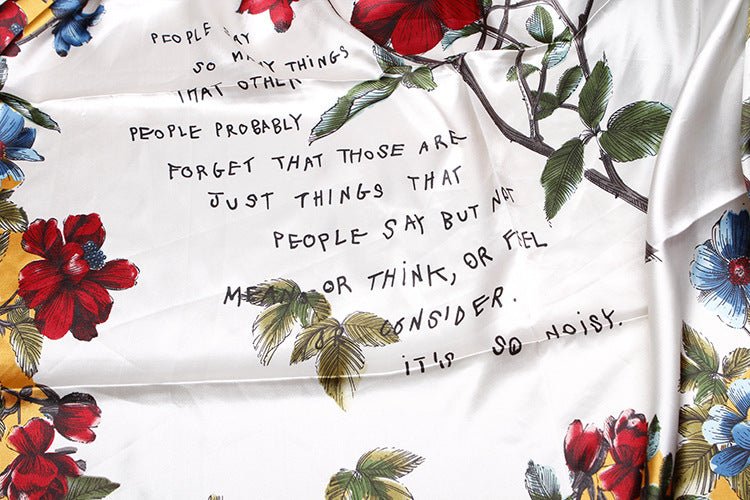High - end Versatile Retro Printed Artificial Silk Scarf - AmiraMart