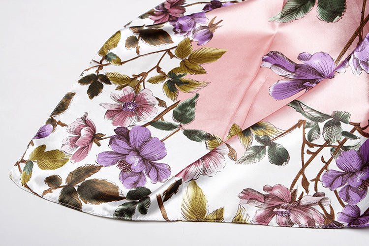 High - end Versatile Retro Printed Artificial Silk Scarf - AmiraMart