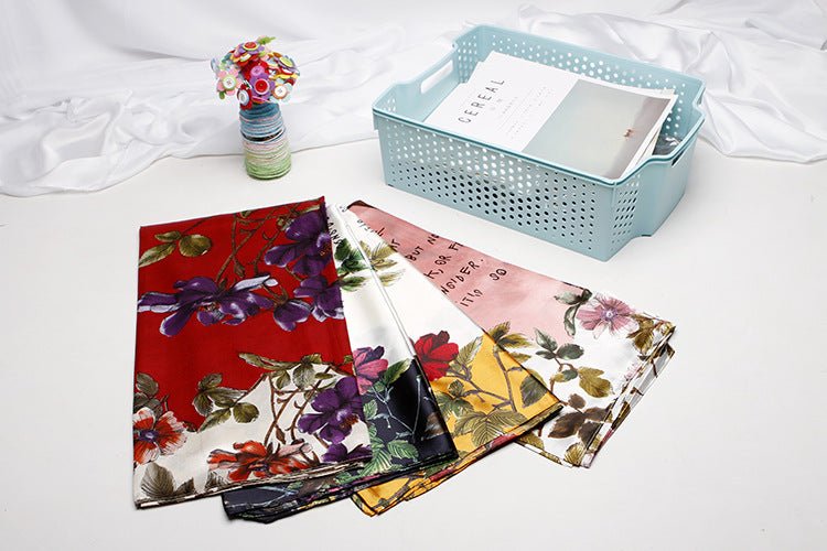 High - end Versatile Retro Printed Artificial Silk Scarf - AmiraMart