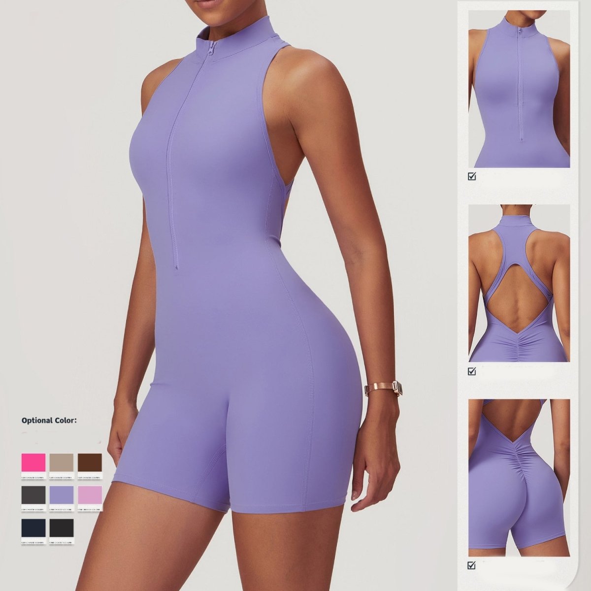 High - Strength Yoga Jumpsuit - Back Shaping - AmiraMart