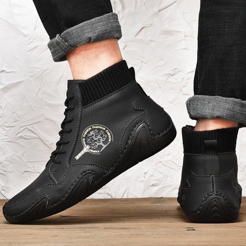 High Top High Quality Flats Shoes - AmiraMart