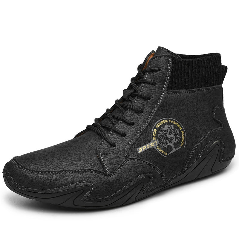 High Top High Quality Flats Shoes - AmiraMart