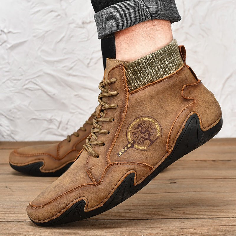 High Top High Quality Flats Shoes - AmiraMart