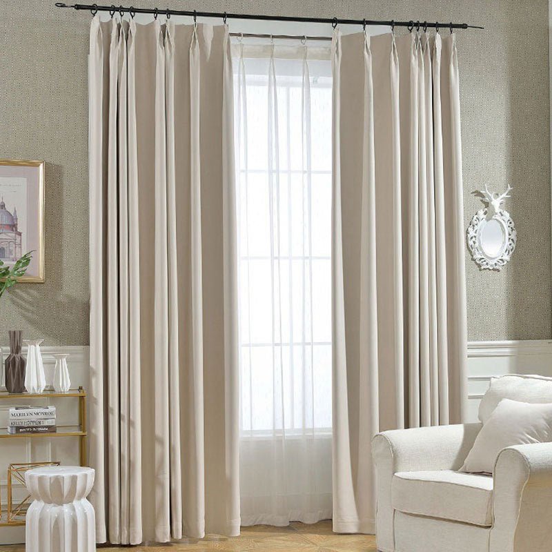 Home Fashion Herringbone Pattern Chenille Blackout Curtains - AmiraMart