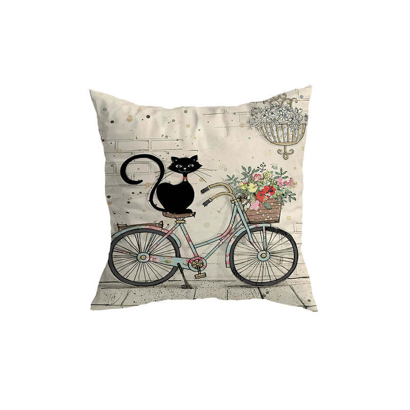 Home Fashion Minimalist Cat Print Pillowcase - AmiraMart