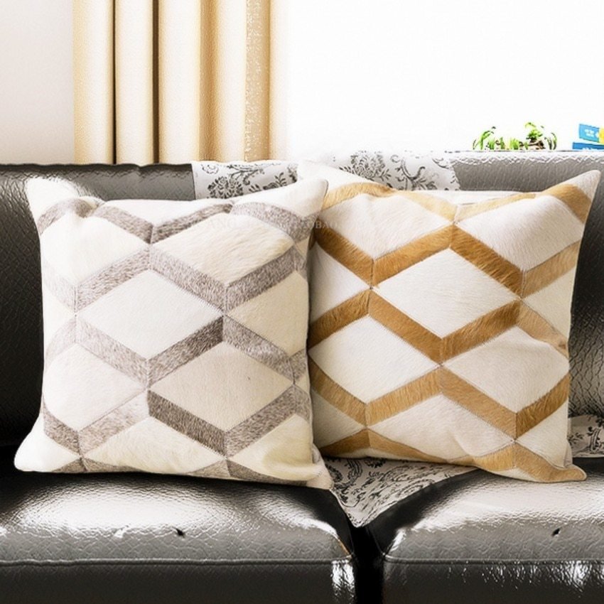 Home sofa cowhide pillow - AmiraMart