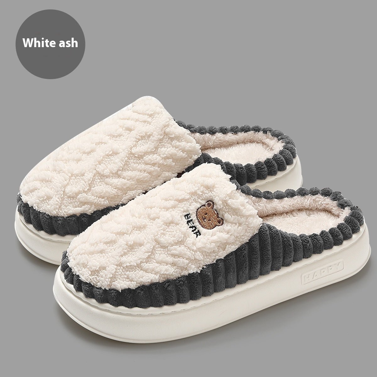 Home Winter Thermal Cotton Slippers Men - AmiraMart