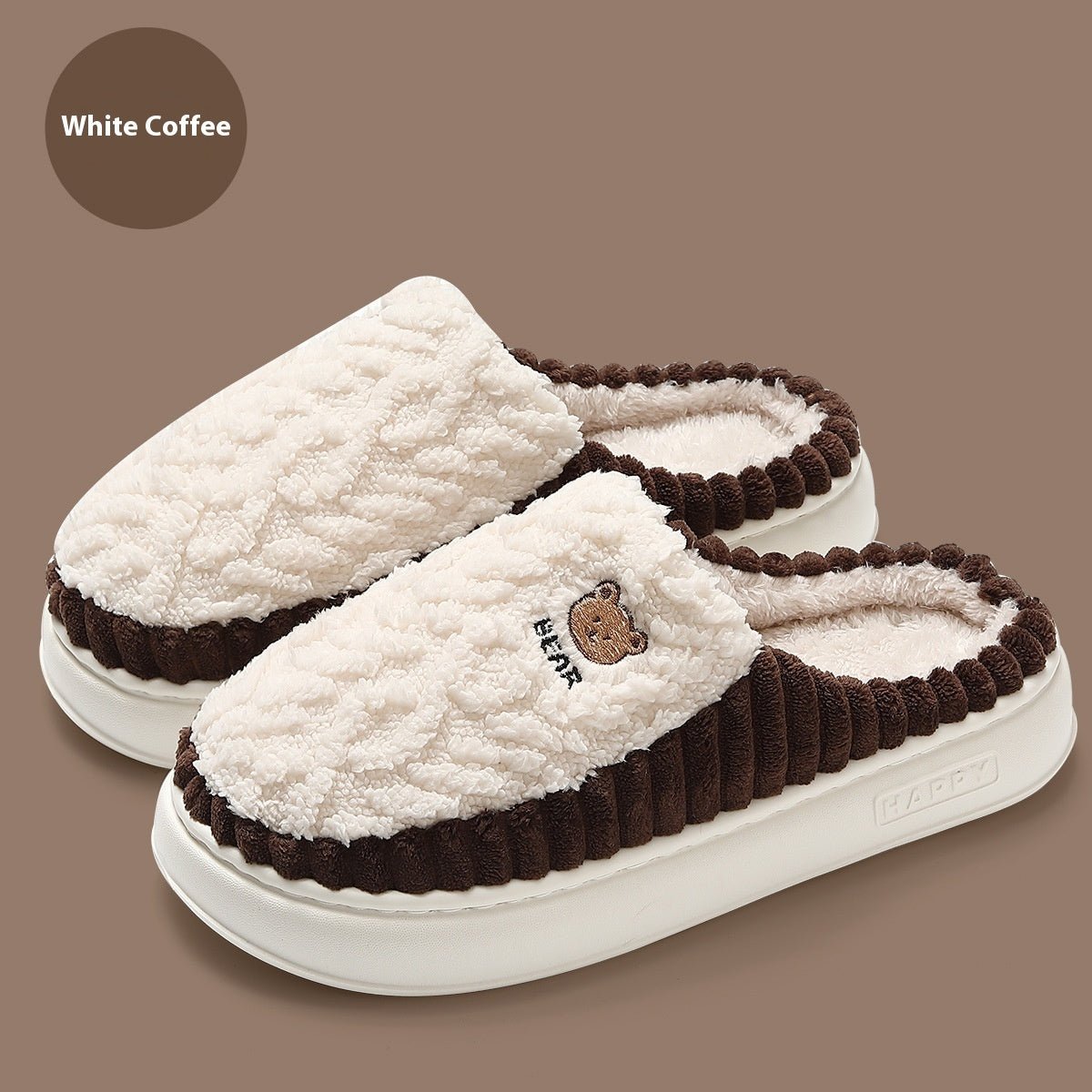 Home Winter Thermal Cotton Slippers Men - AmiraMart