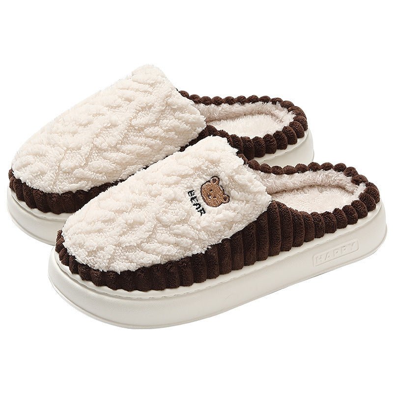 Home Winter Thermal Cotton Slippers Men - AmiraMart