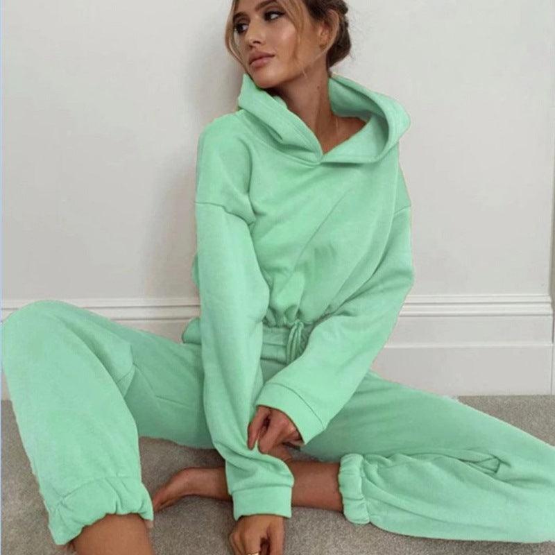 Jogging Suits For Women 2 Piece Sweatsuits Tracksuits Sexy Long Sleeve HoodieCasual Fitness Sportswear - AmiraMart