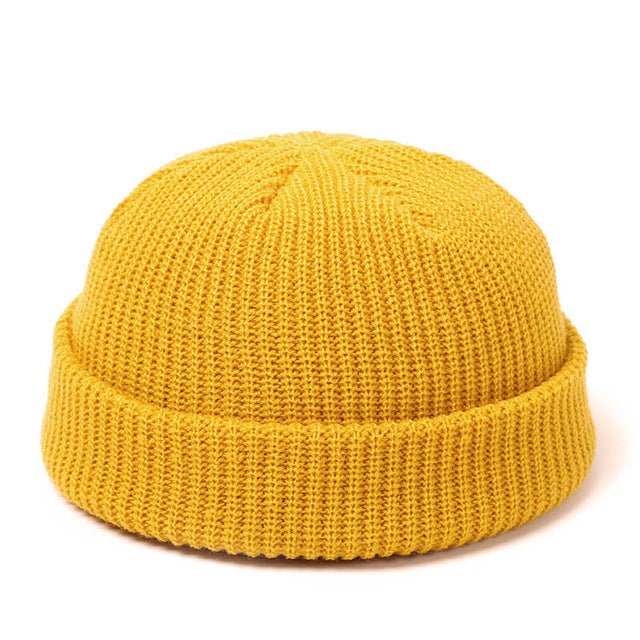 Knitted Hats For Women Skullcap Men Beanie Hat Winter Retro - AmiraMart