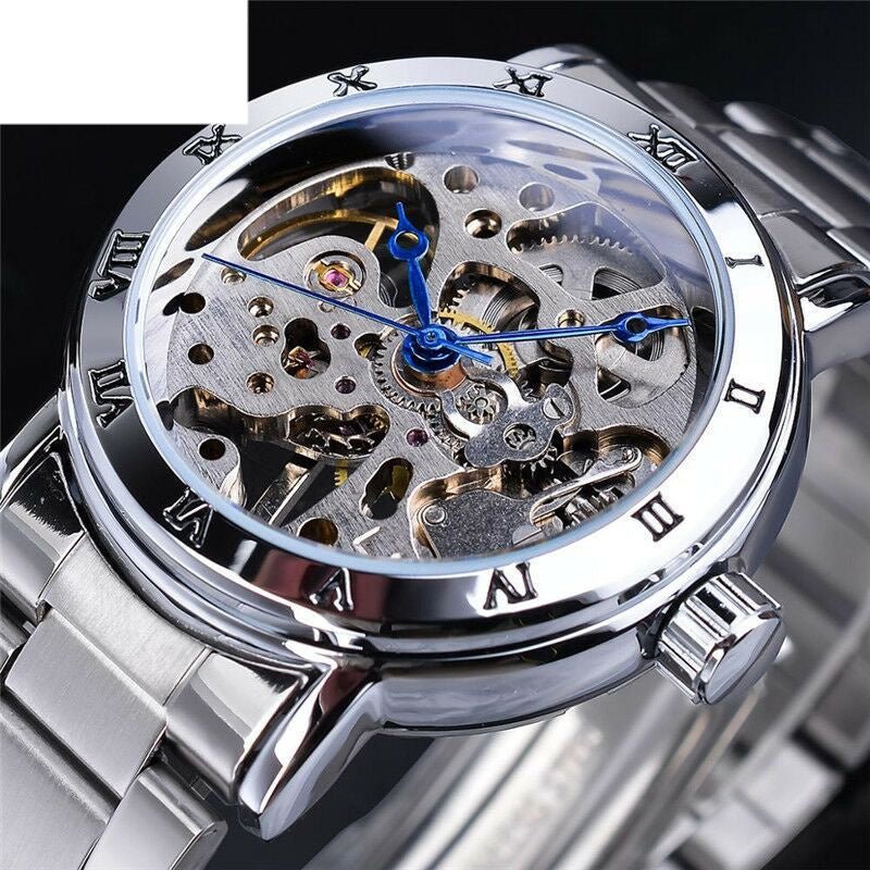 Ladies Fashion Skeleton Automatic Watch - AmiraMart