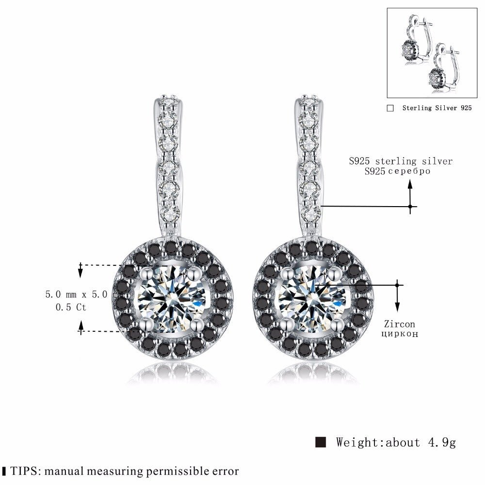 Ladies S925 Sterling Silver Earrings - AmiraMart