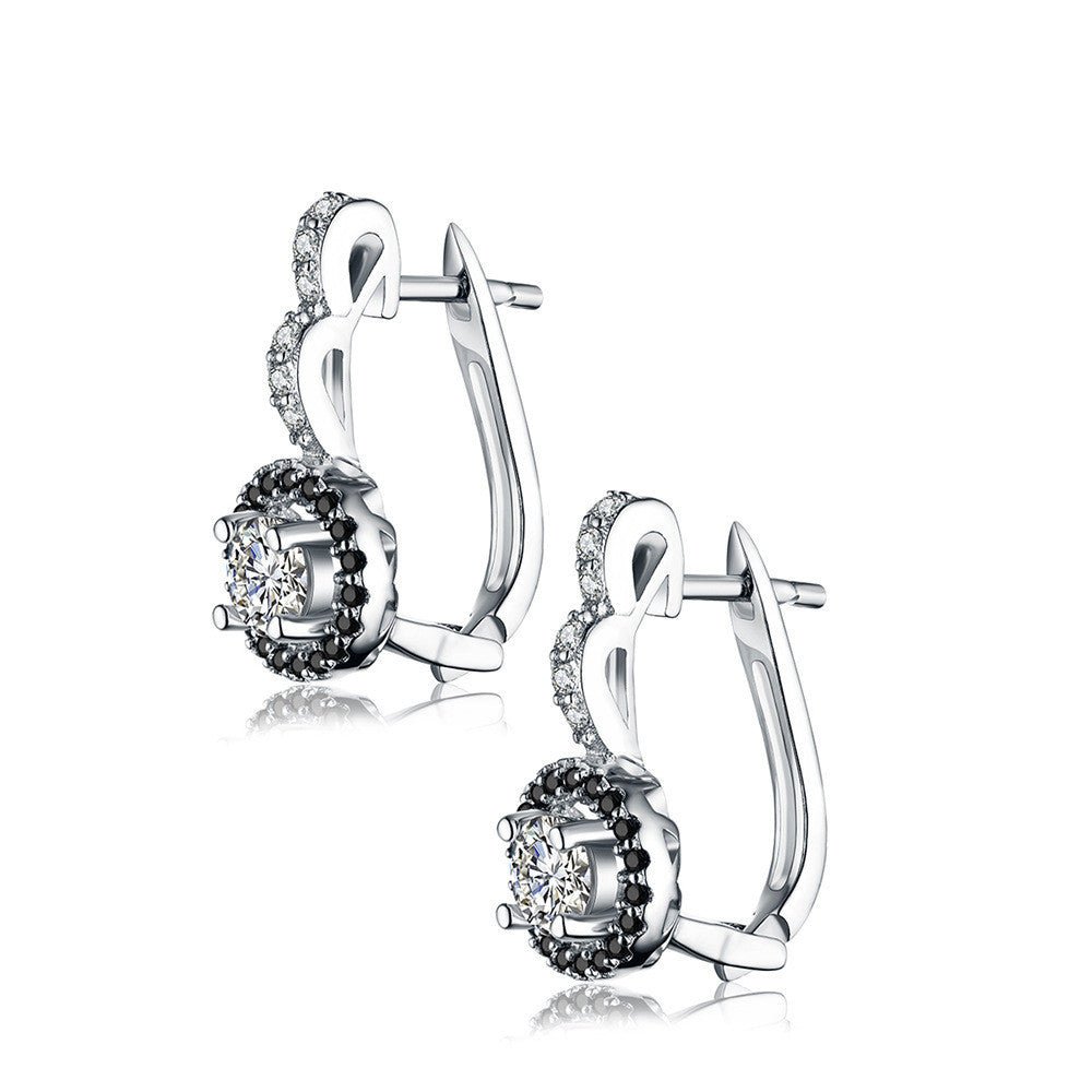 Ladies S925 Sterling Silver Earrings - AmiraMart