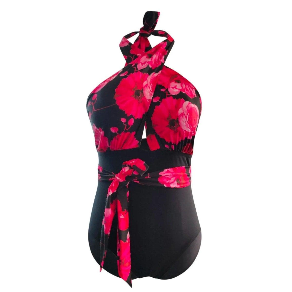 Lady Sexy Split Plus Size Fashion Spaghetti Straps One - piece Swimsuit - AmiraMart