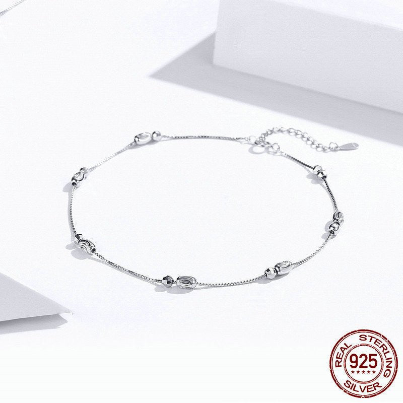 Lady Silver Anklet - AmiraMart