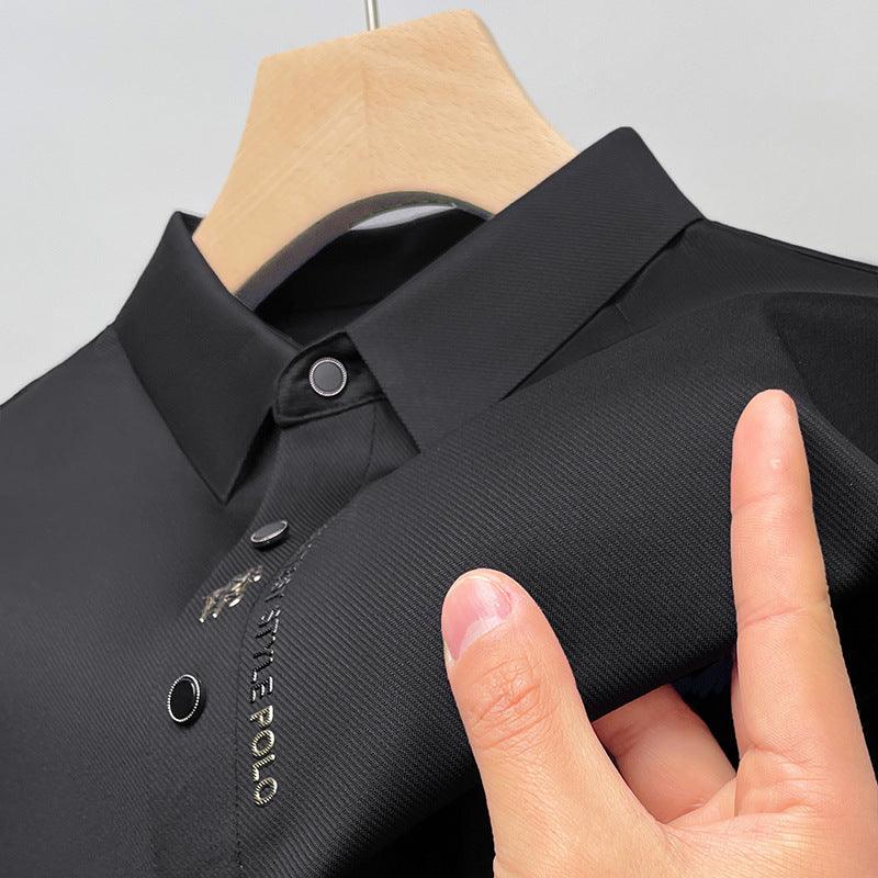 Lapel Traceless Ventilation Fashion Fashion Short - sleeved T-shirt Polo Shirt - AmiraMart
