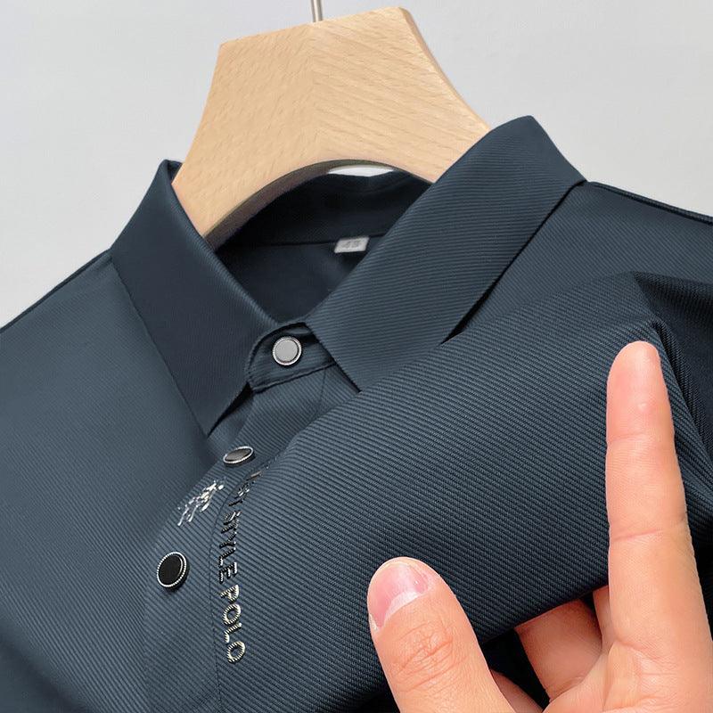 Lapel Traceless Ventilation Fashion Fashion Short - sleeved T-shirt Polo Shirt - AmiraMart