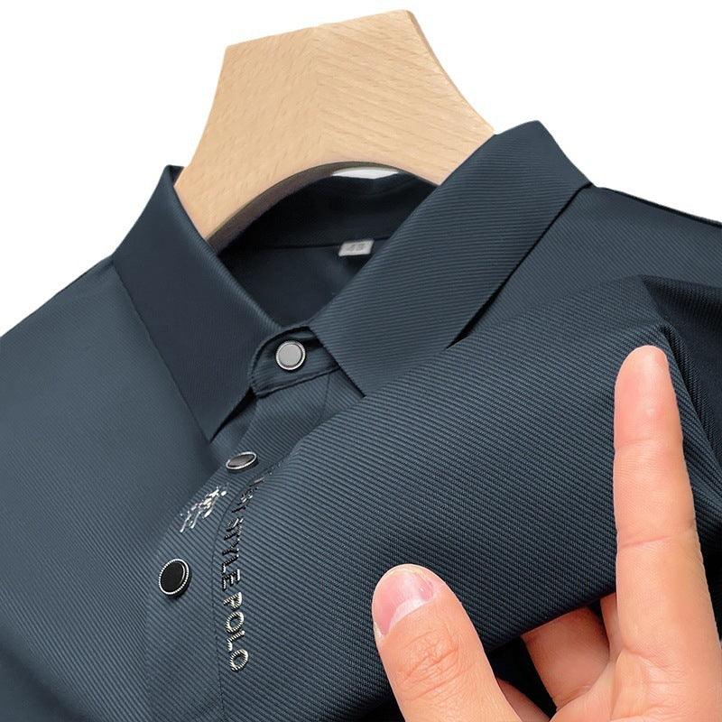 Lapel Traceless Ventilation Fashion Fashion Short - sleeved T-shirt Polo Shirt - AmiraMart