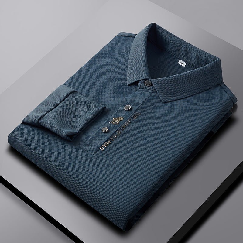 Lapel Traceless Ventilation Fashion Fashion Short - sleeved T-shirt Polo Shirt - AmiraMart