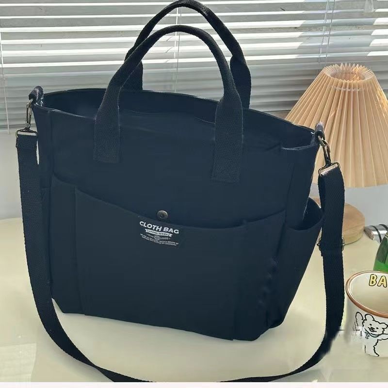 Large Canvas Shoulder Bag – Spacious Commuter Tote - AmiraMart