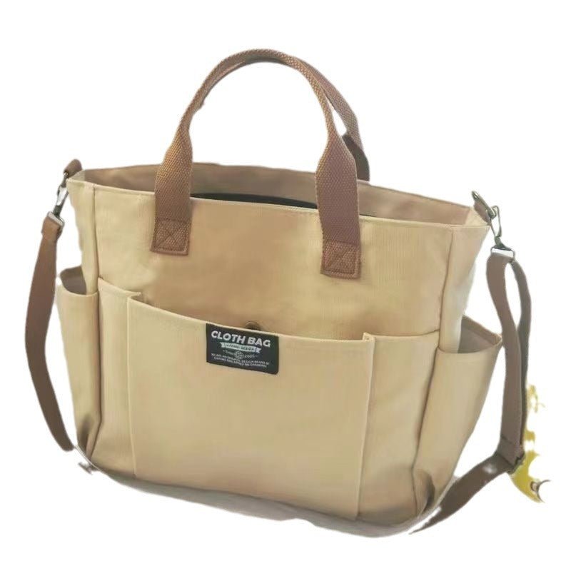 Large Canvas Shoulder Bag – Spacious Commuter Tote - AmiraMart