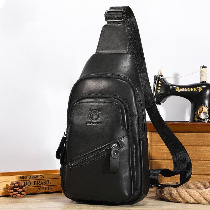 Large - capacity Genuine Leather Men's Shoulder Crossbody - AmiraMart