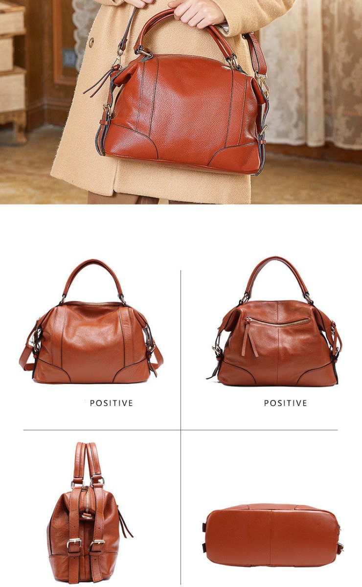 Leather Top Layer Cowhide Bag For Ladies - AmiraMart