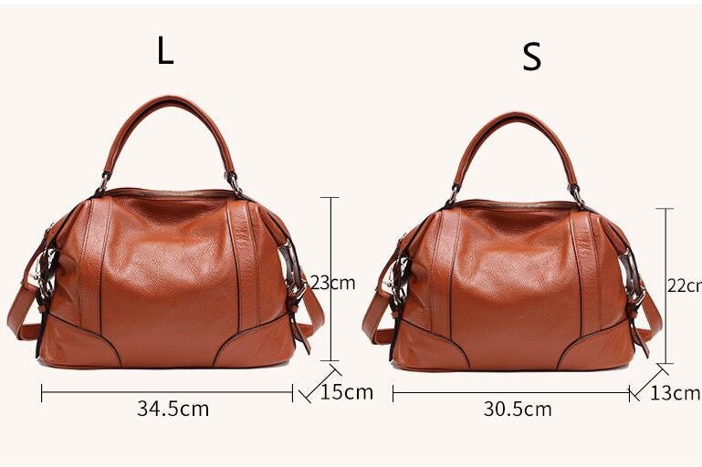 Leather Top Layer Cowhide Bag For Ladies - AmiraMart