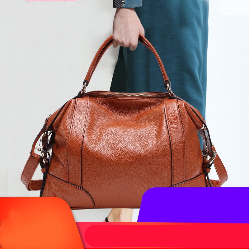 Leather Top Layer Cowhide Bag For Ladies - AmiraMart
