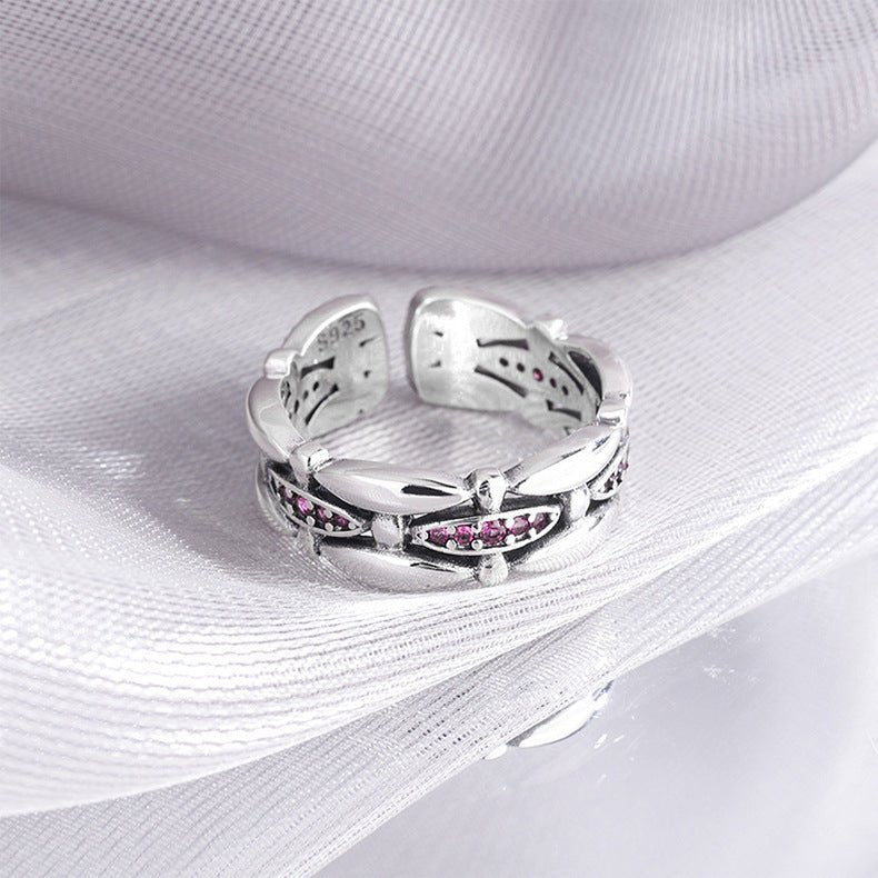 Light And Extravagant, Small Group Design, Exquisite Sterling Silver Ring, Female - AmiraMart