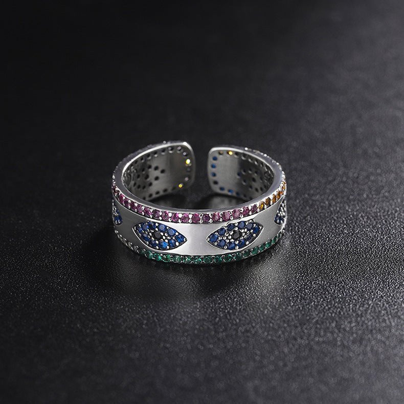 Light Luxury Ring With Colorful Diamonds - AmiraMart