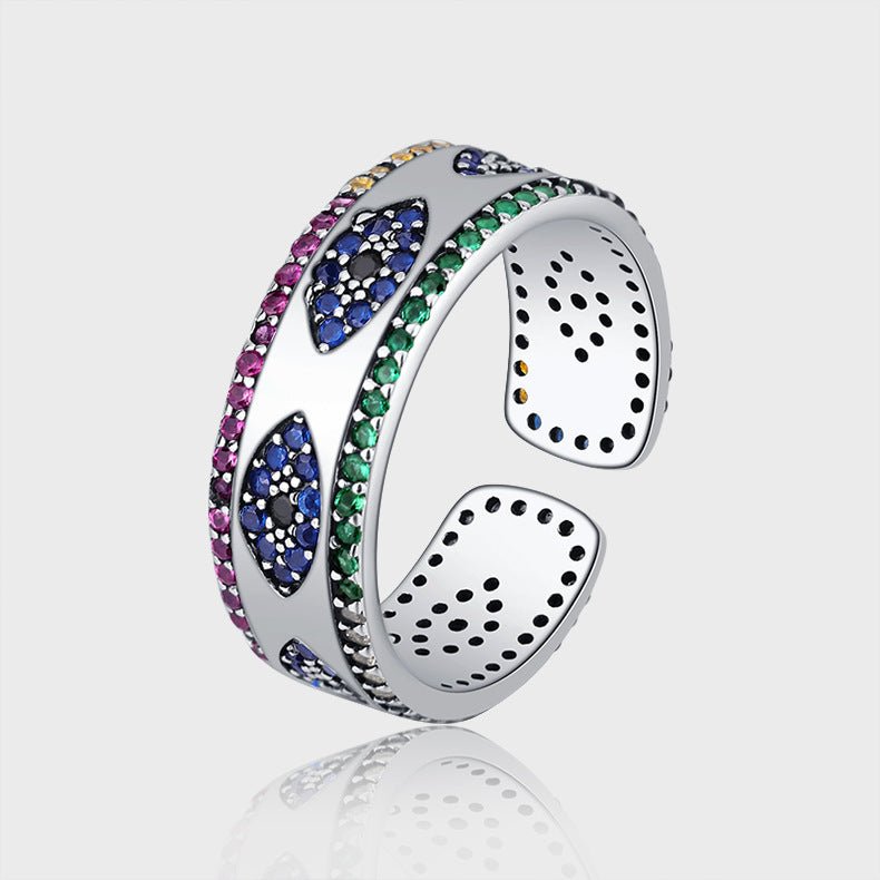 Light Luxury Ring With Colorful Diamonds - AmiraMart