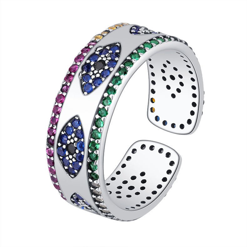 Light Luxury Ring With Colorful Diamonds - AmiraMart